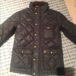 Boys Joules olive green quilted jacket. Size 4